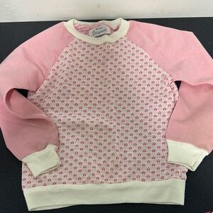 Pink and White Patterned Sweatshirt 80’s